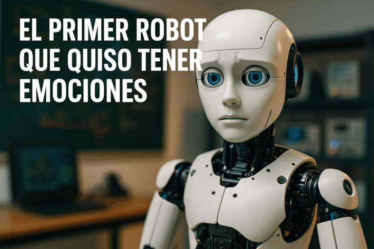 Imagen generada con IA para el artículo El primer robot que quiso tener emociones