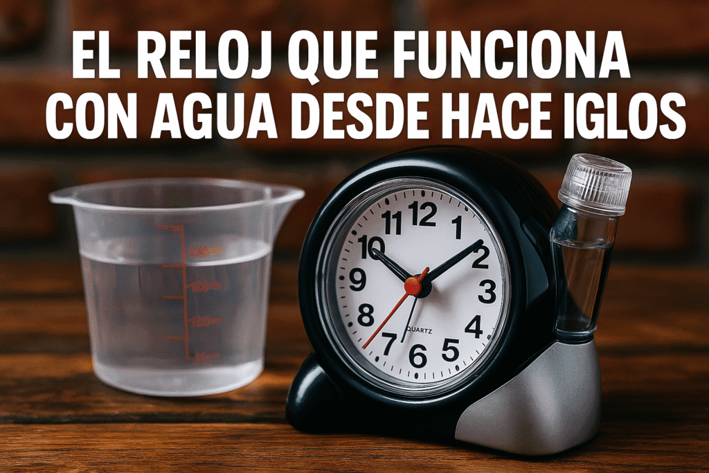 Imagen generada con IA para el artículo El reloj que funciona con agua desde hace siglos