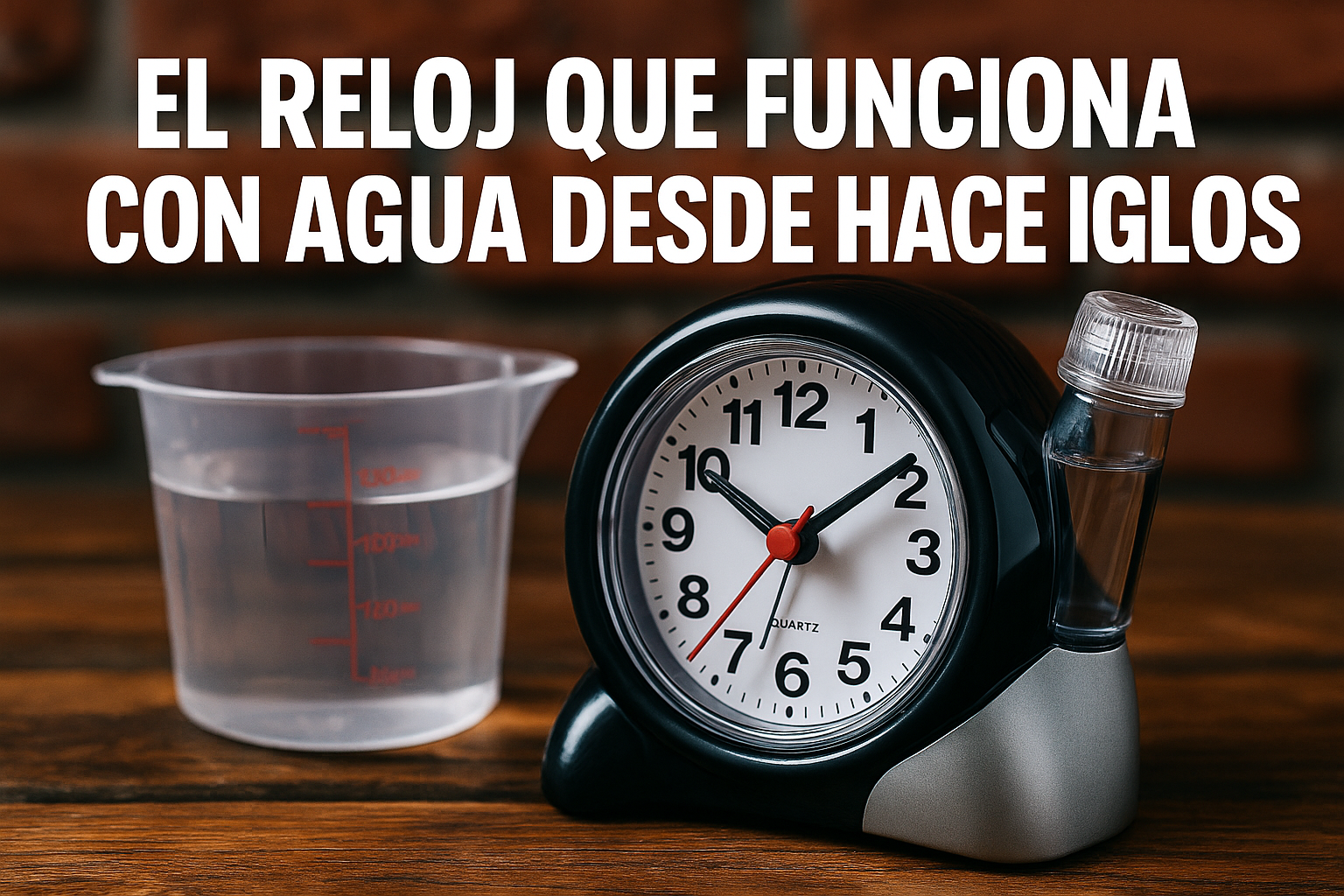 Imagen generada con IA para el artículo El reloj que funciona con agua desde hace siglos