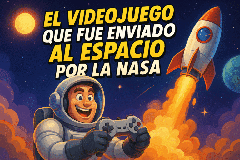 Imagen generada con IA para el artículo El videojuego que fue enviado al espacio por la NASA