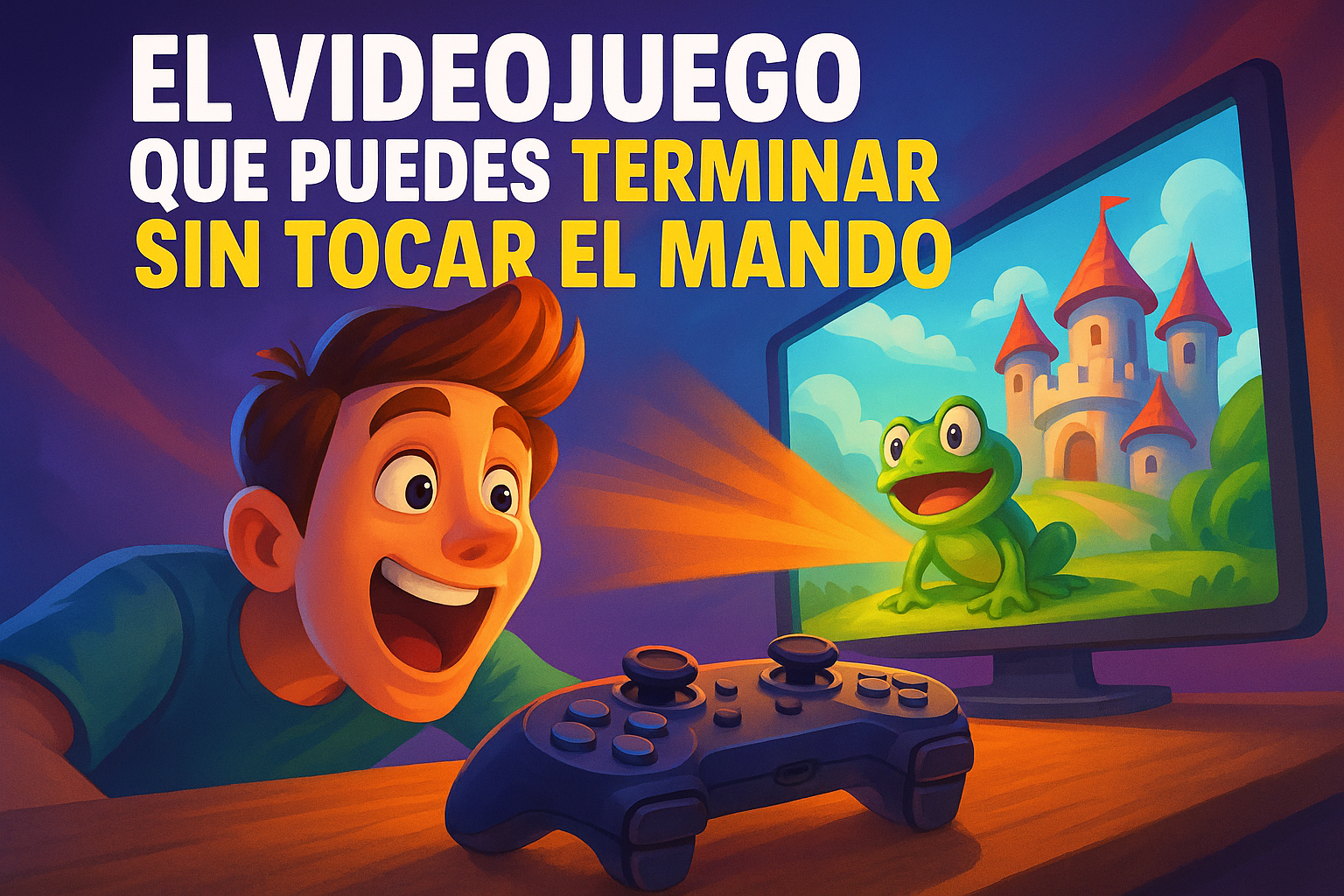 Imagen generada con IA para el artículo El videojuego que puedes terminar sin tocar el mando