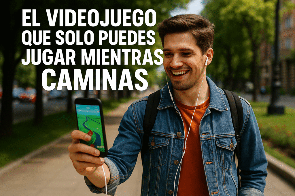 Imagen generada con IA para el artículo El videojuego que solo puedes jugar mientras caminas