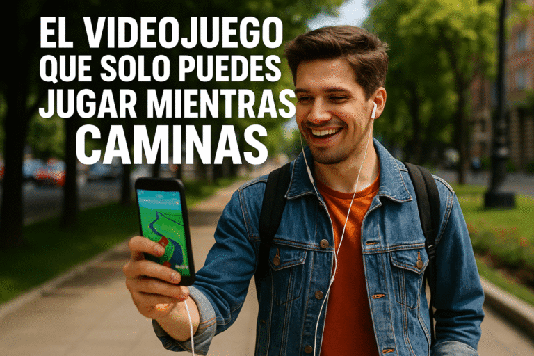 Imagen generada con IA para el artículo El videojuego que solo puedes jugar mientras caminas