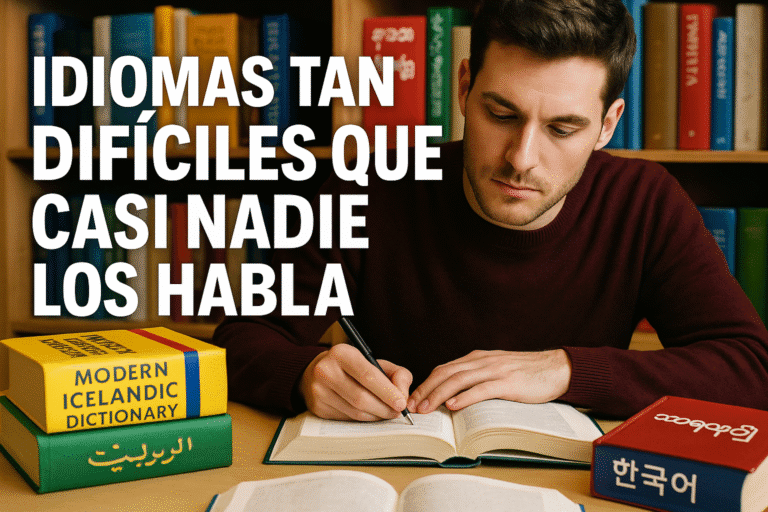 Imagen generada con IA para el artículo Idiomas tan difíciles que casi nadie los habla