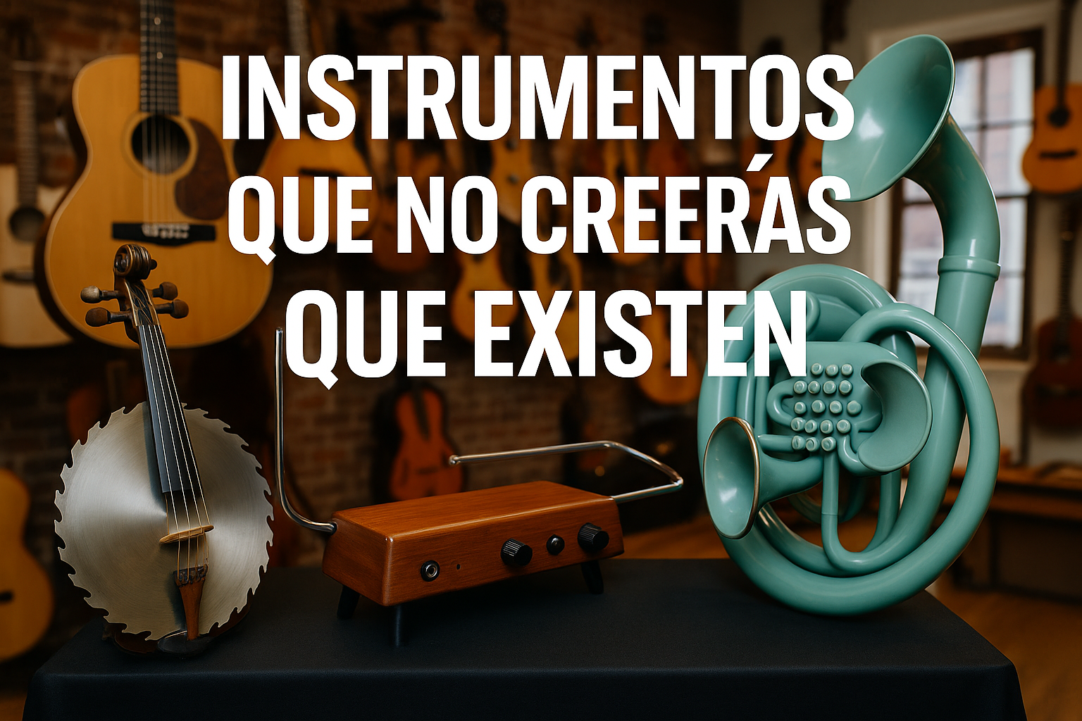 Imagen generada con IA para el artículo Instrumentos que no creerás que existen