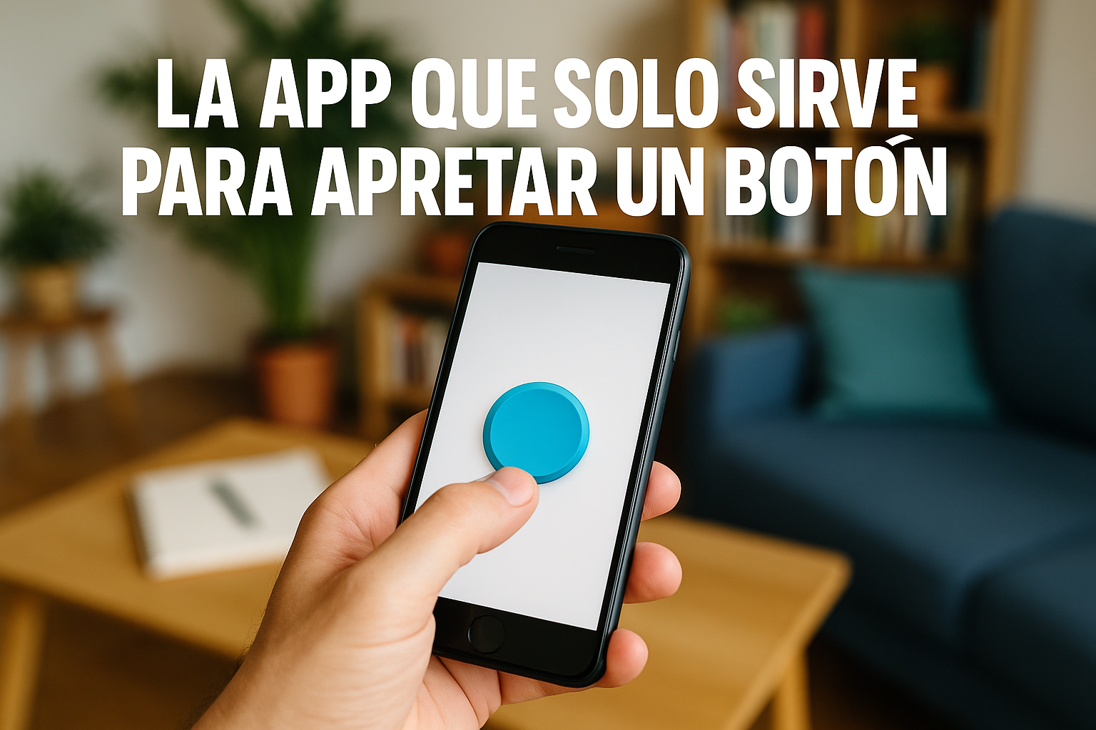 Imagen generada con IA para el artículo La app que solo sirve para apretar un botón