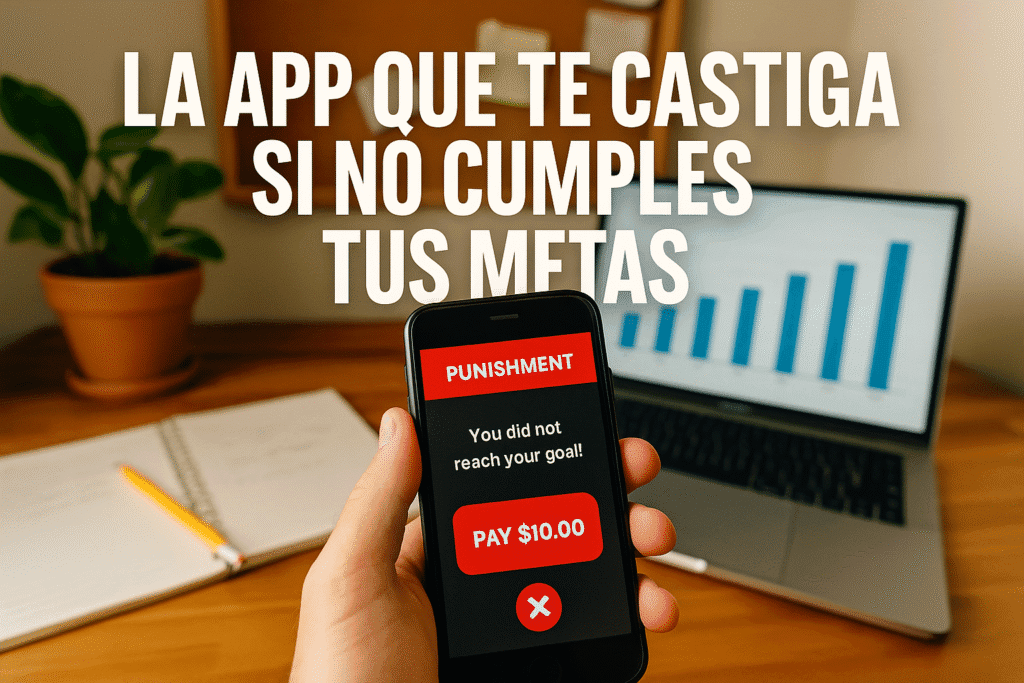 Imagen generada con IA para el artículo La app que te castiga si no cumples tus metas