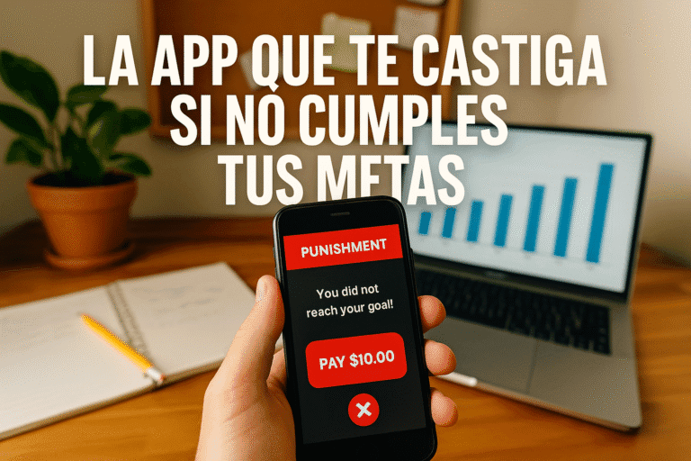 Imagen generada con IA para el artículo La app que te castiga si no cumples tus metas
