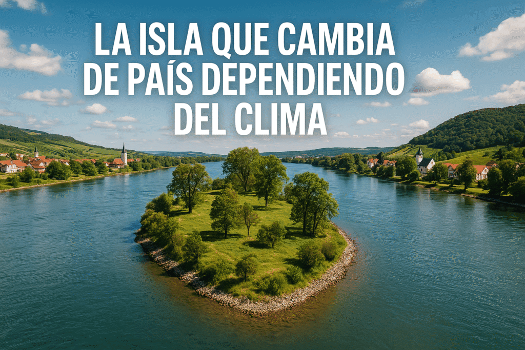 La isla que cambia de país dependiendo del clima 1 Imagen generada con IA para el artículo La isla que cambia de país dependiendo del clima