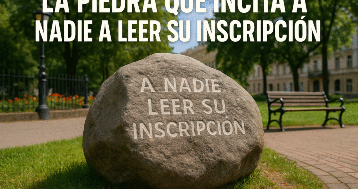 La piedra que incita a nadie a leer su inscripción
