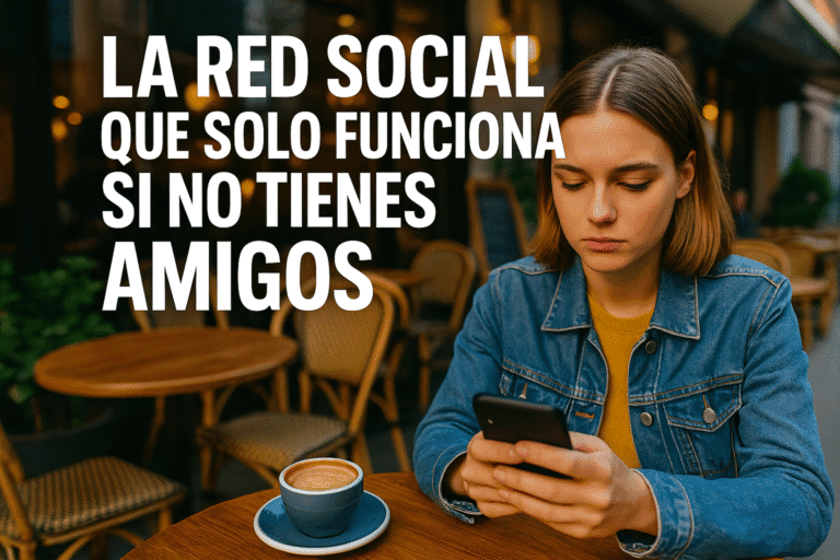 Imagen generada con IA para el artículo La red social que solo funciona si no tienes amigos
