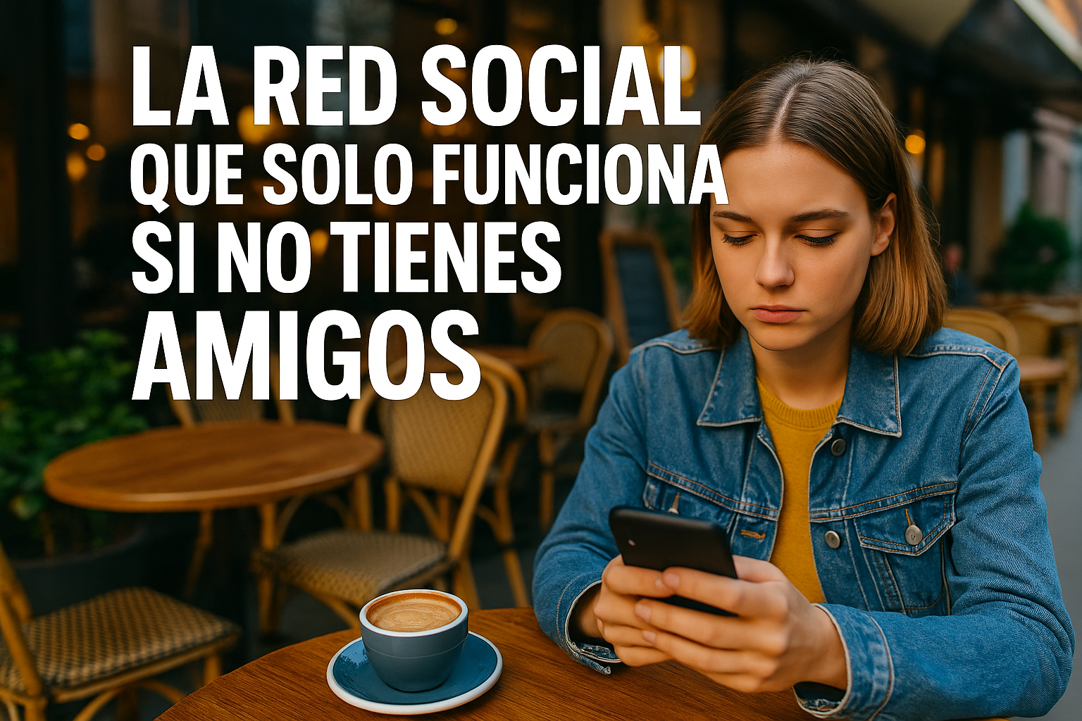 Imagen generada con IA para el artículo La red social que solo funciona si no tienes amigos