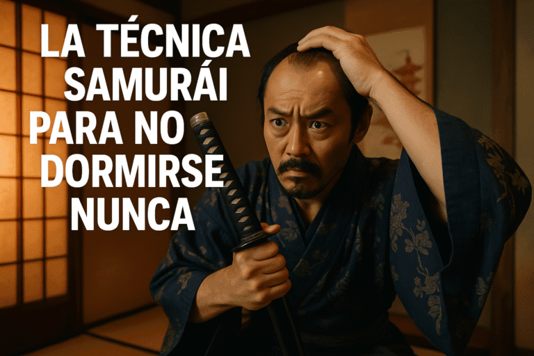 Imagen generada con IA para el artículo La técnica samurái para no dormirse nunca