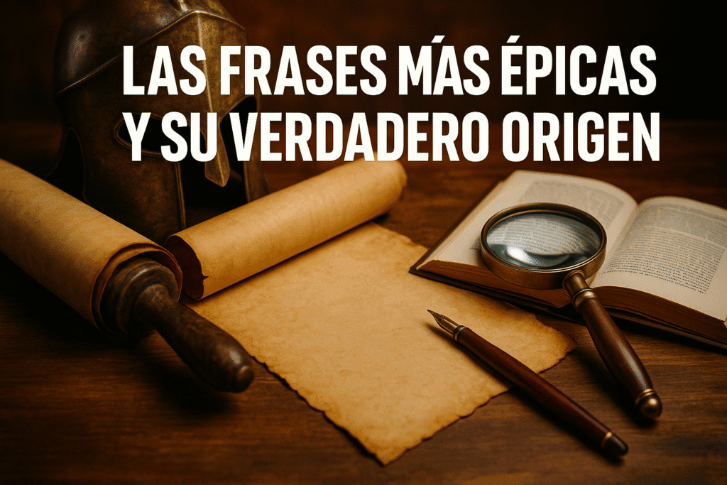 Imagen generada con IA para el artículo Las frases más épicas y su verdadero origen