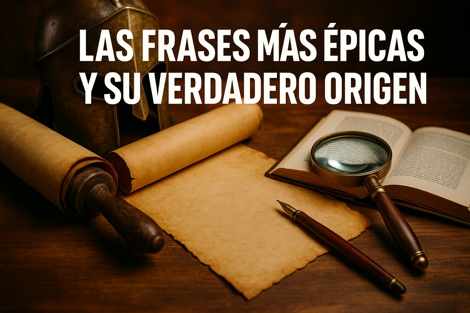 Imagen generada con IA para el artículo Las frases más épicas y su verdadero origen