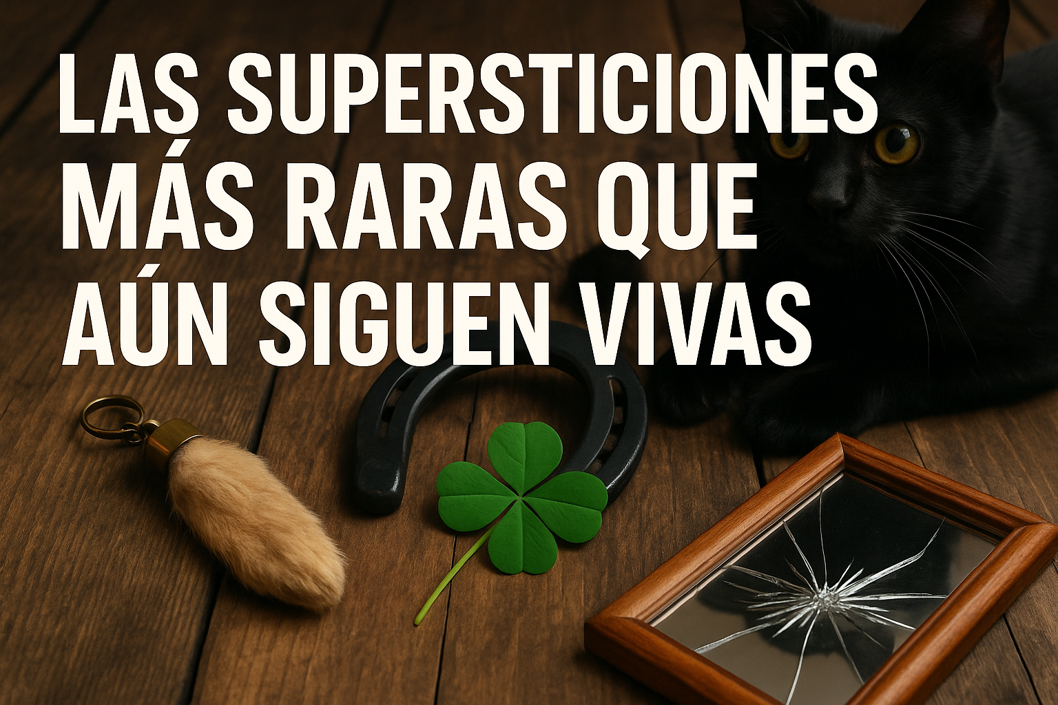 Imagen generada con IA para el artículo Las supersticiones más raras que aún siguen vivas