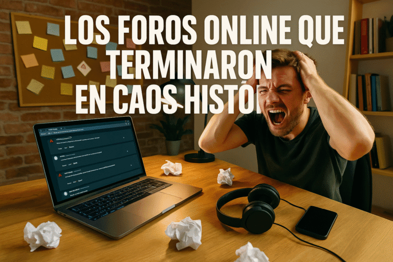 Imagen generada con IA para el artículo Los foros online que terminaron en caos histórico