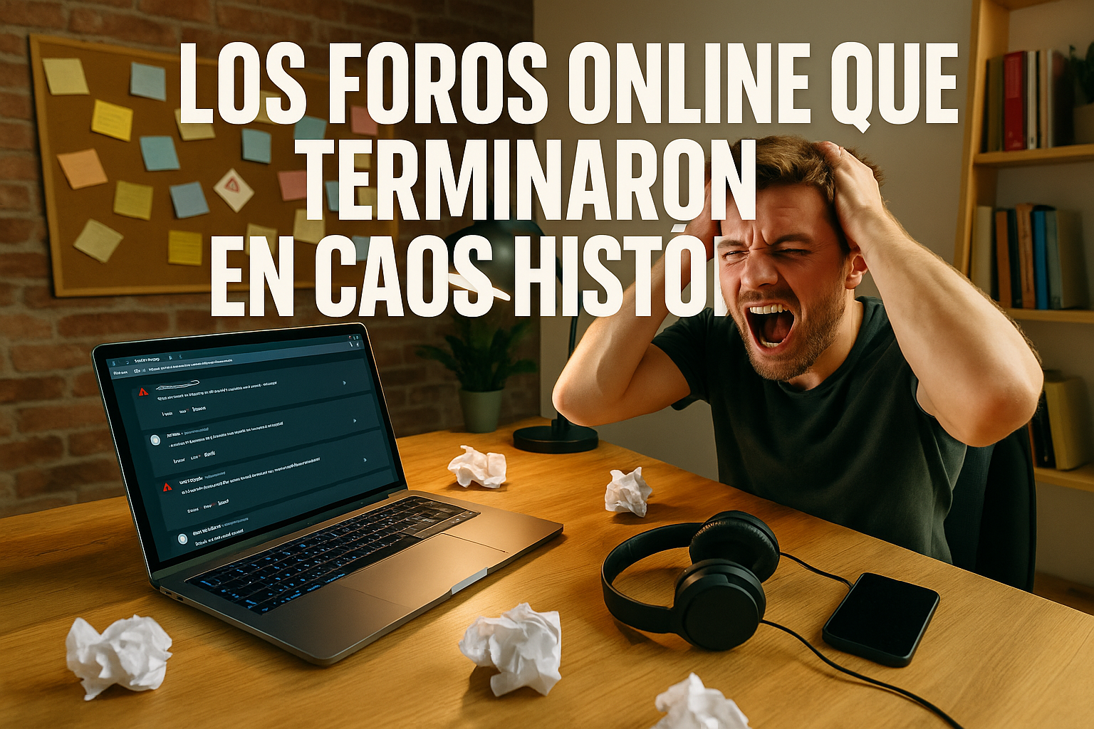 Imagen generada con IA para el artículo Los foros online que terminaron en caos histórico