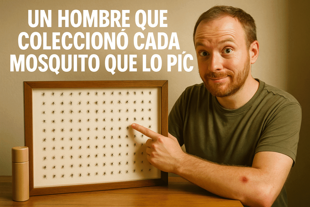 Imagen generada con IA para el artículo Un hombre que coleccionó cada mosquito que lo picó