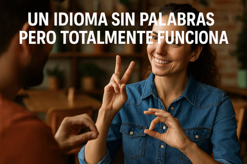 Imagen generada con IA para el artículo Un idioma sin palabras pero totalmente funcional