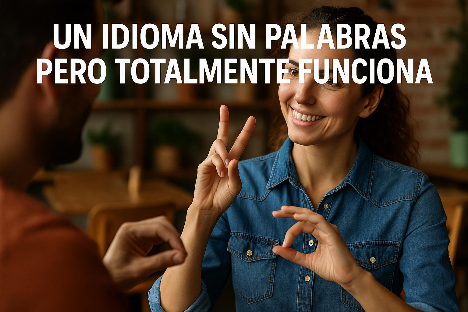 Imagen generada con IA para el artículo Un idioma sin palabras pero totalmente funcional