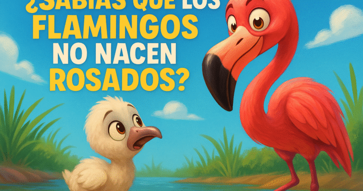 ¿Sabías que los flamingos no nacen rosados?