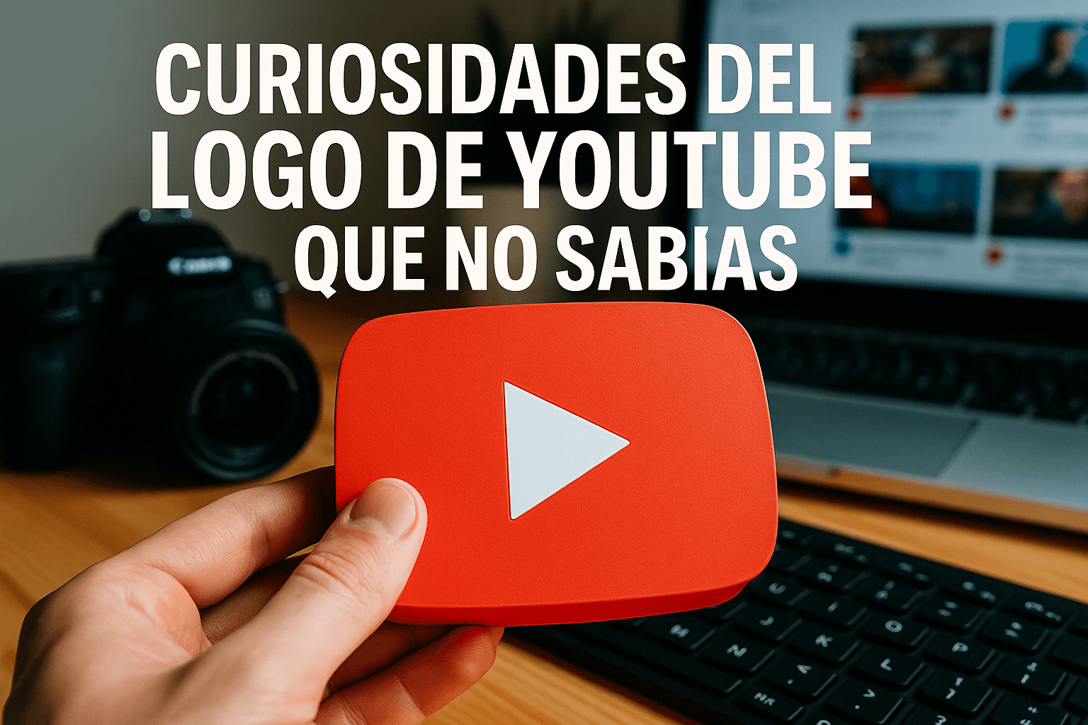Secretos del Logo de YouTube: Historia, Cambios y Curiosidades Impactantes 1 Imagen generada con IA para el artículo Curiosidades del logo de YouTube que no sabías