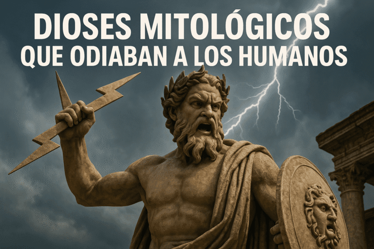 Imagen generada con IA para el artículo Dioses mitológicos que odiaban a los humanos