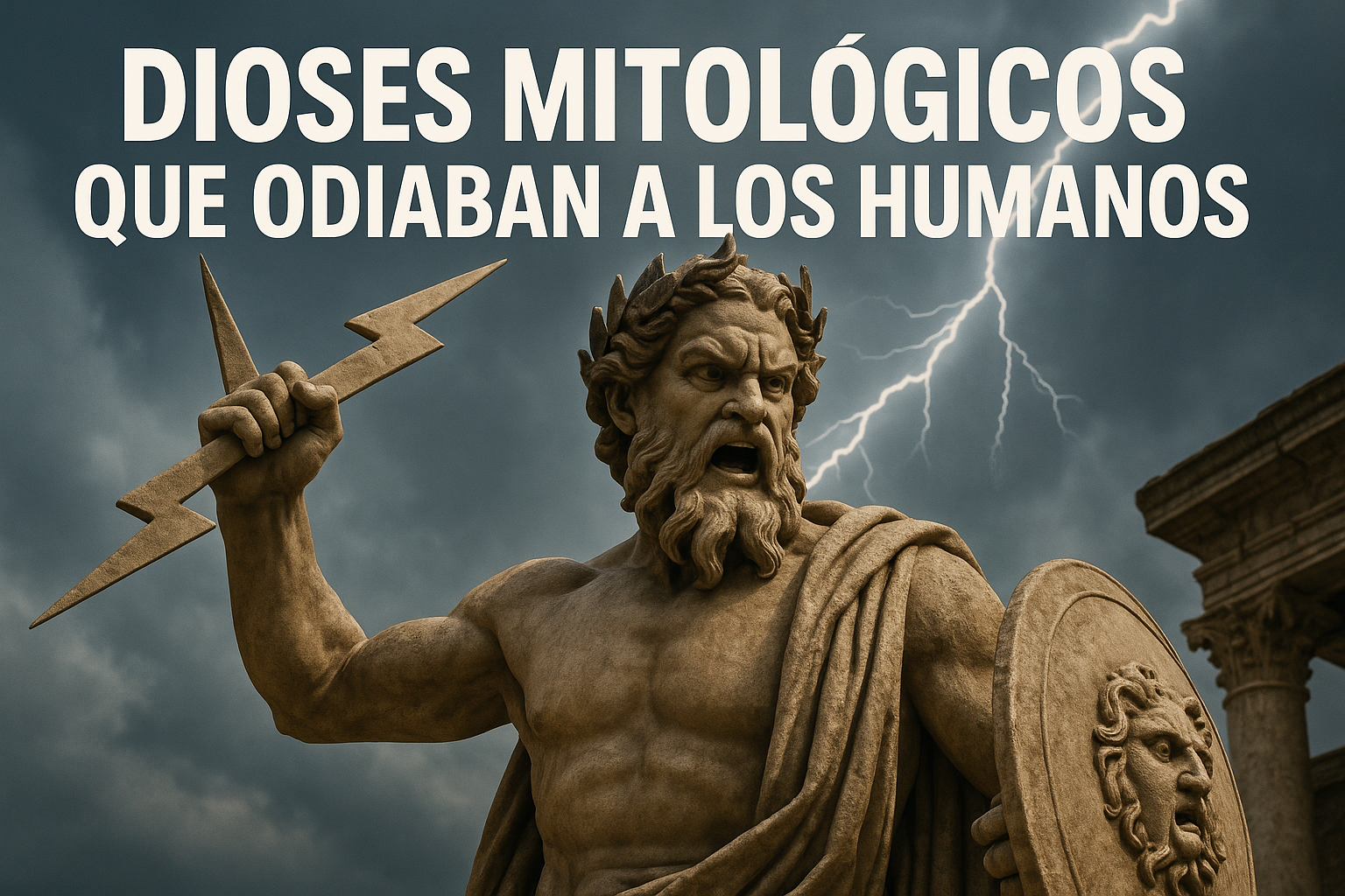 Imagen generada con IA para el artículo Dioses mitológicos que odiaban a los humanos