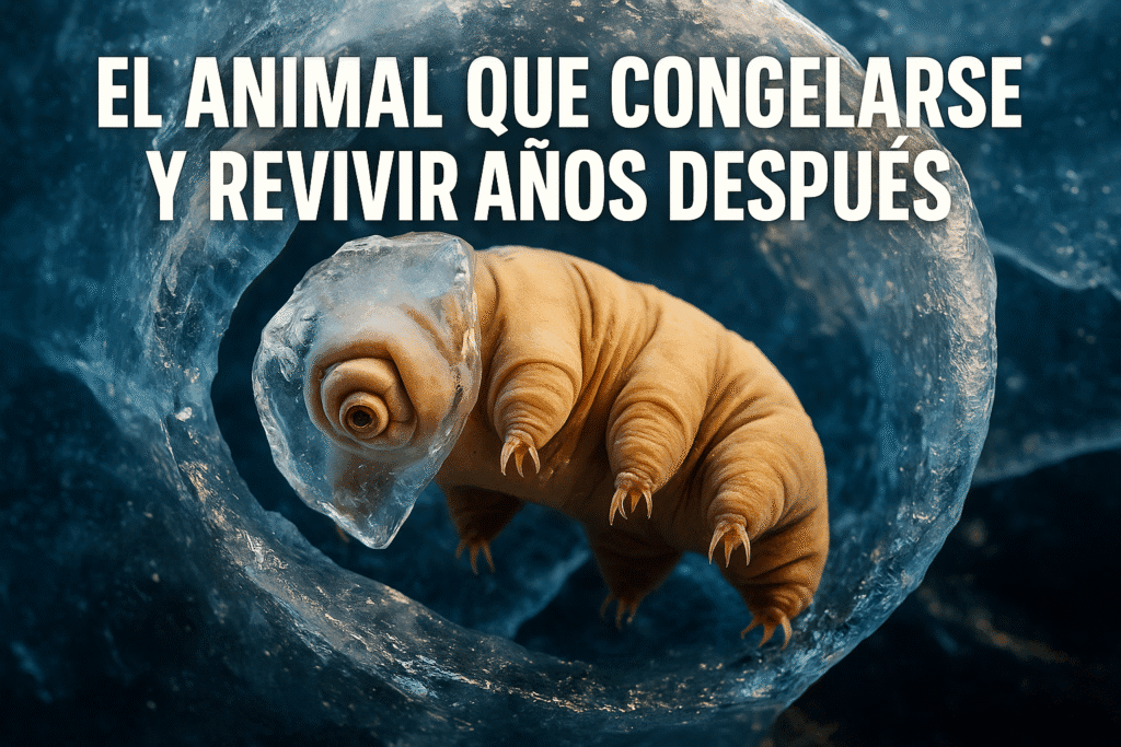 Imagen generada con IA para el artículo El animal que puede congelarse y revivir años después