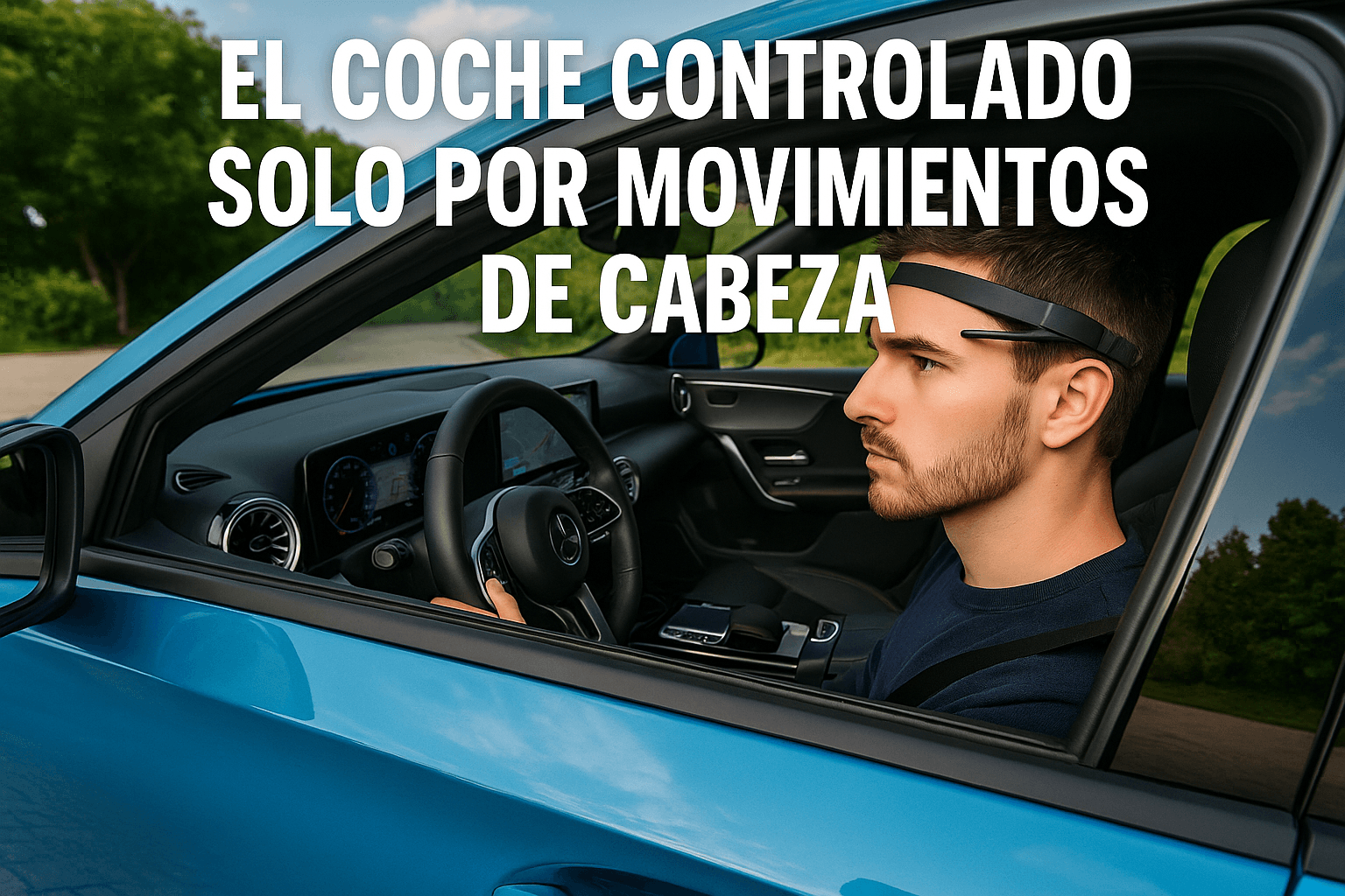 Coche controlado con la cabeza: la innovación futurista del transporte 1 Imagen generada con IA para el artículo El coche controlado solo por movimientos de cabeza