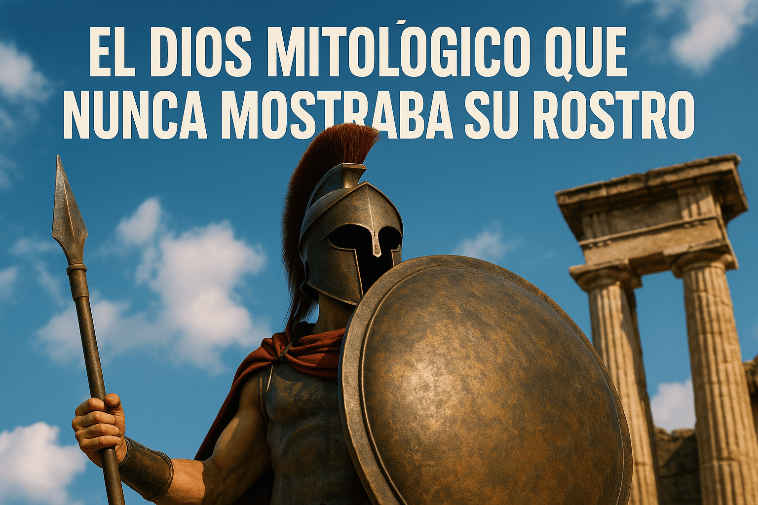 Imagen generada con IA para el artículo El dios mitológico que nunca mostraba su rostro