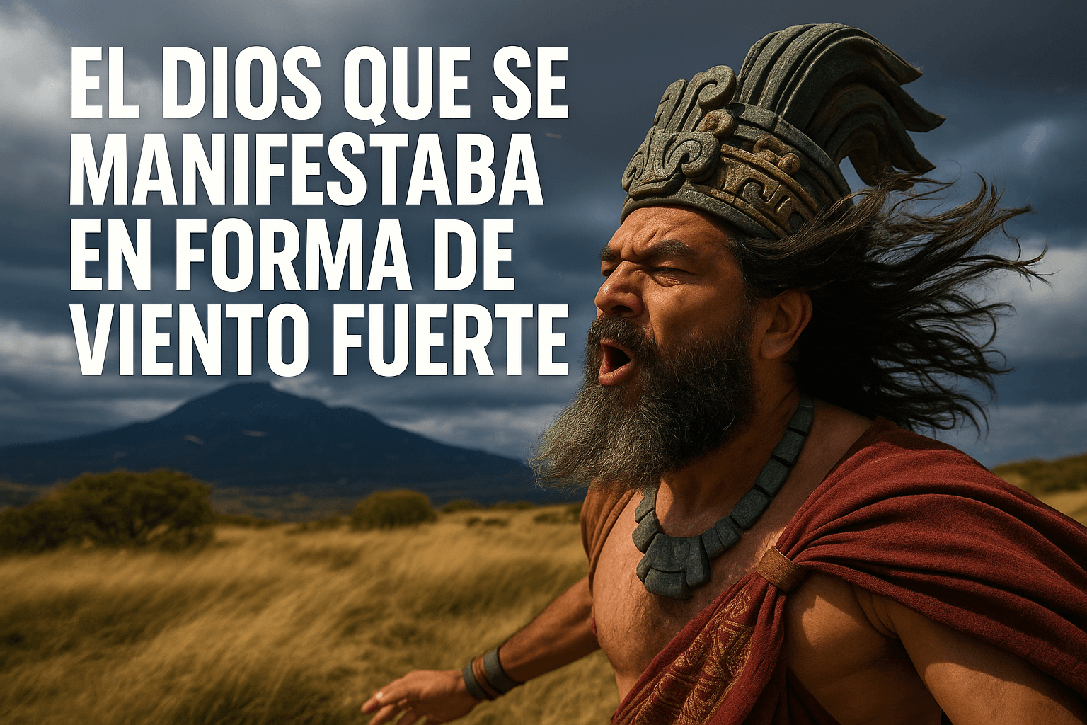 Dioses del viento fuerte: mitología, misterios y poder invisible 1 Imagen generada con IA para el artículo El dios que se manifestaba en forma de viento fuerte