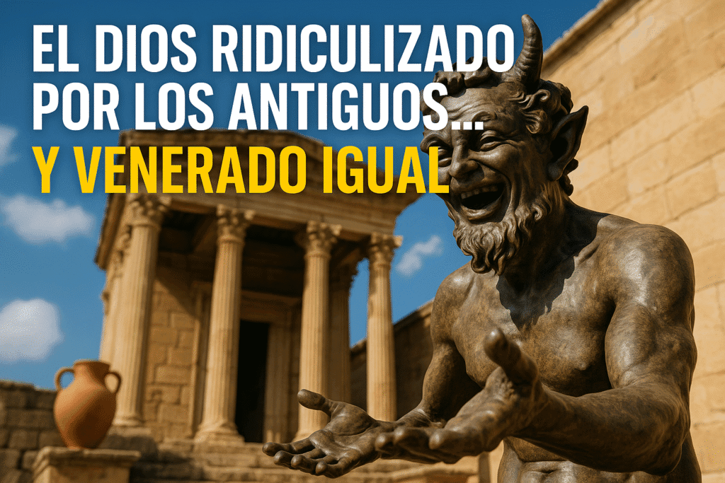 Imagen generada con IA para el artículo El dios ridiculizado por los antiguos... y venerado igual