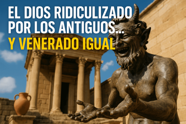 Imagen generada con IA para el artículo El dios ridiculizado por los antiguos... y venerado igual