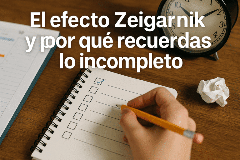 Imagen generada con IA para el artículo El efecto Zeigarnik y por qué recuerdas lo incompleto