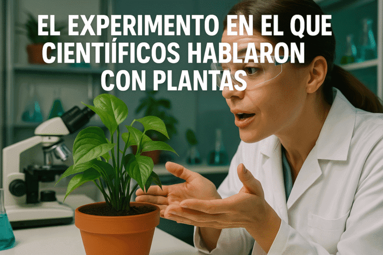 Imagen generada con IA para el artículo El experimento en el que científicos hablaron con plantas