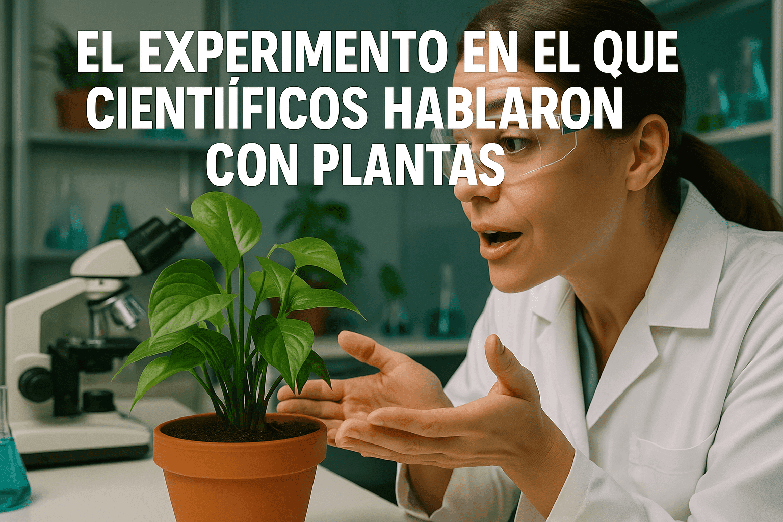 ¿Hablar con plantas funciona? Experimentos, ciencia y curiosidades verdes 1 Imagen generada con IA para el artículo El experimento en el que científicos hablaron con plantas