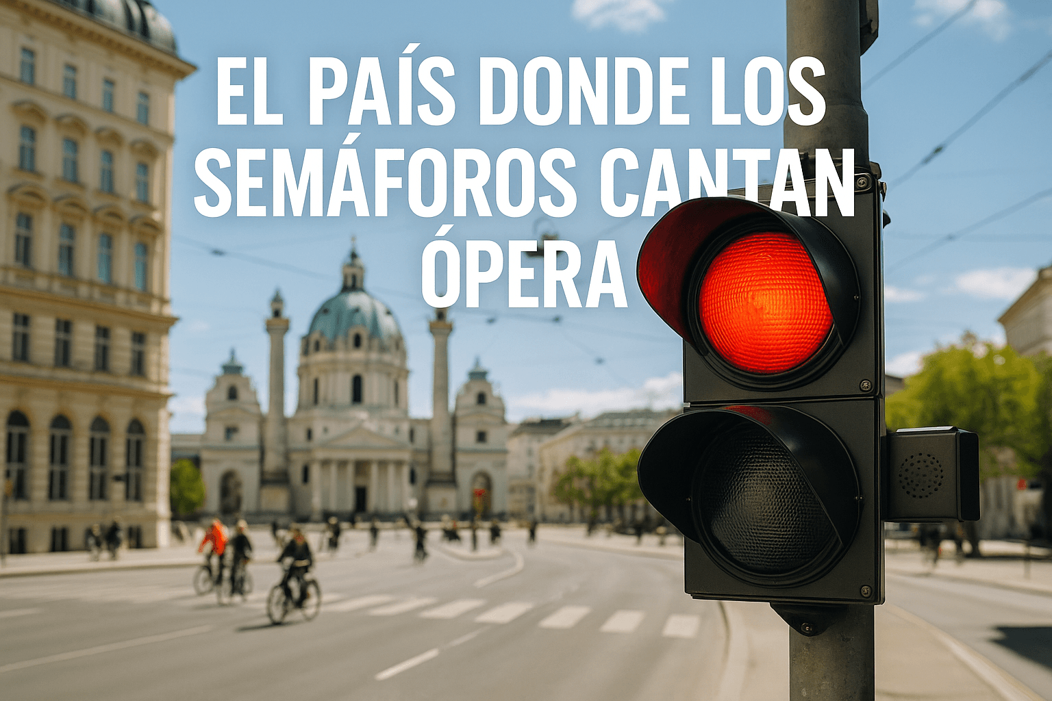Imagen generada con IA para el artículo El país donde los semáforos cantan ópera