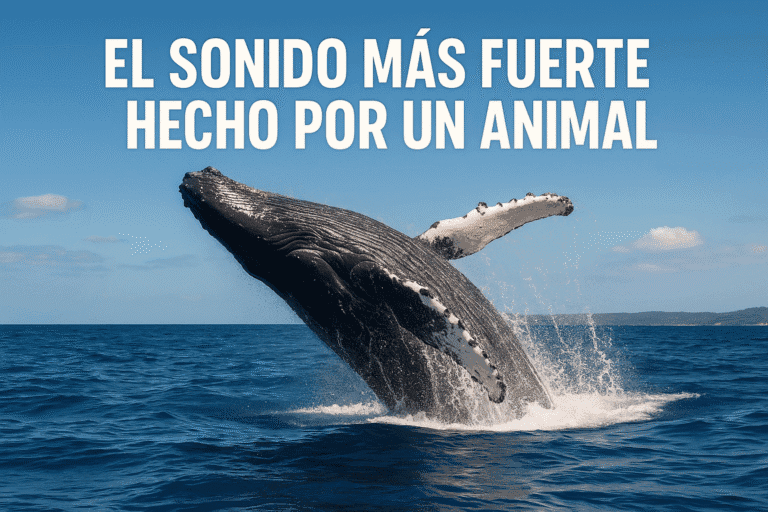 Imagen generada con IA para el artículo El sonido más fuerte hecho por un animal