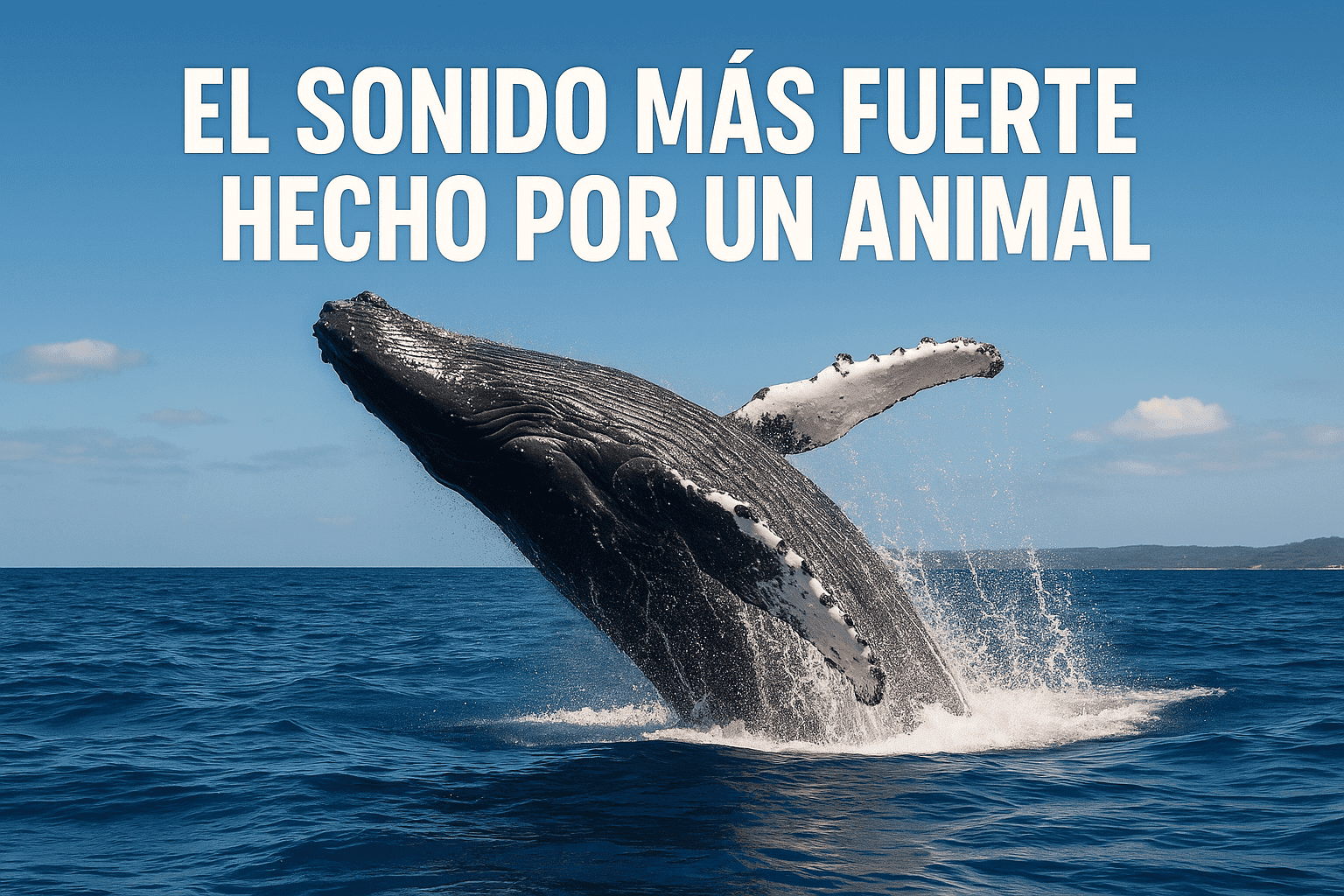 Imagen generada con IA para el artículo El sonido más fuerte hecho por un animal