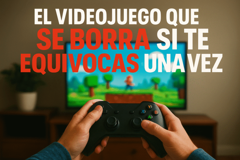 Imagen generada con IA para el artículo El videojuego que se borra si te equivocas una vez