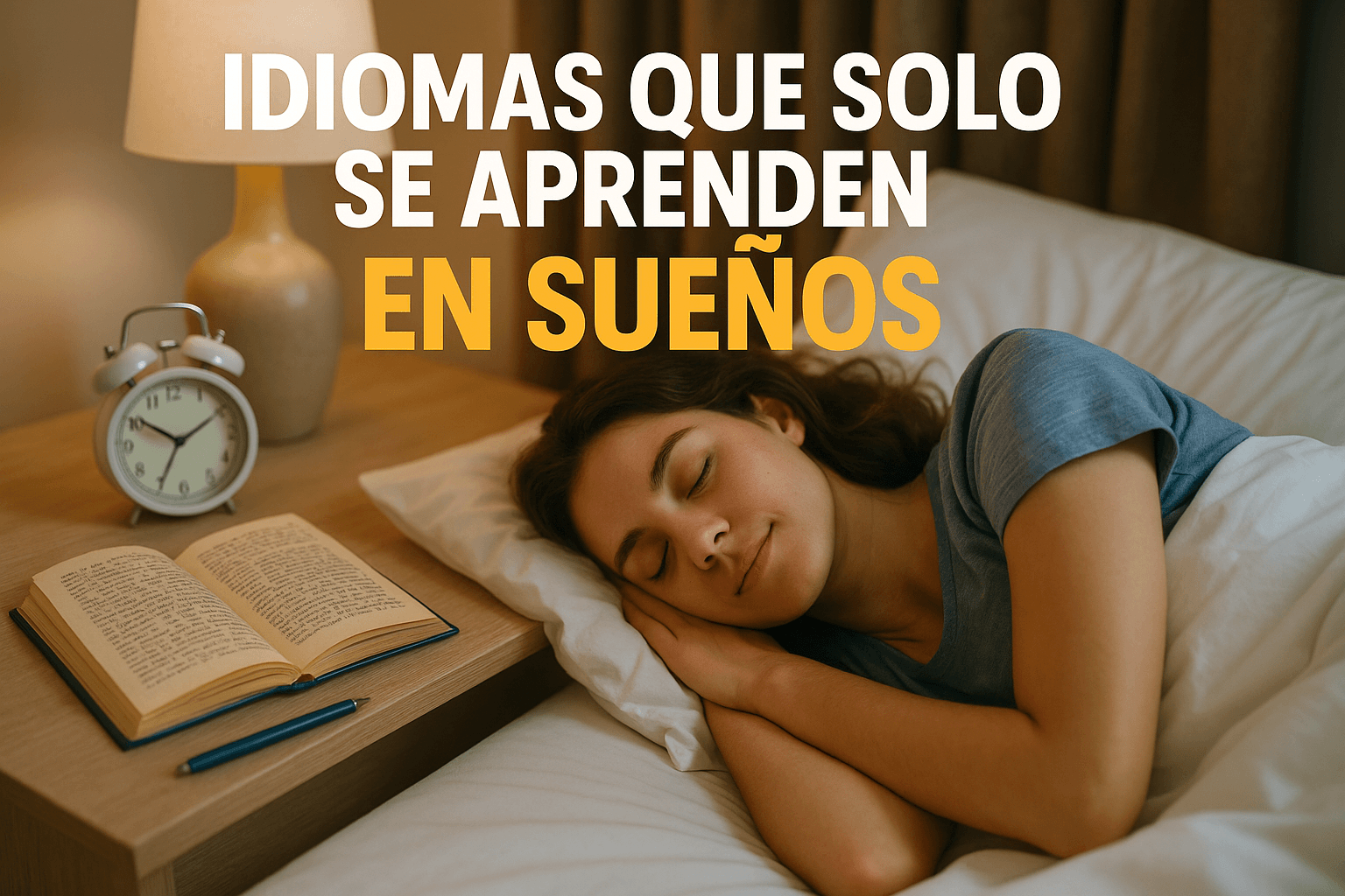 Imagen generada con IA para el artículo Idiomas que solo se aprenden en sueños