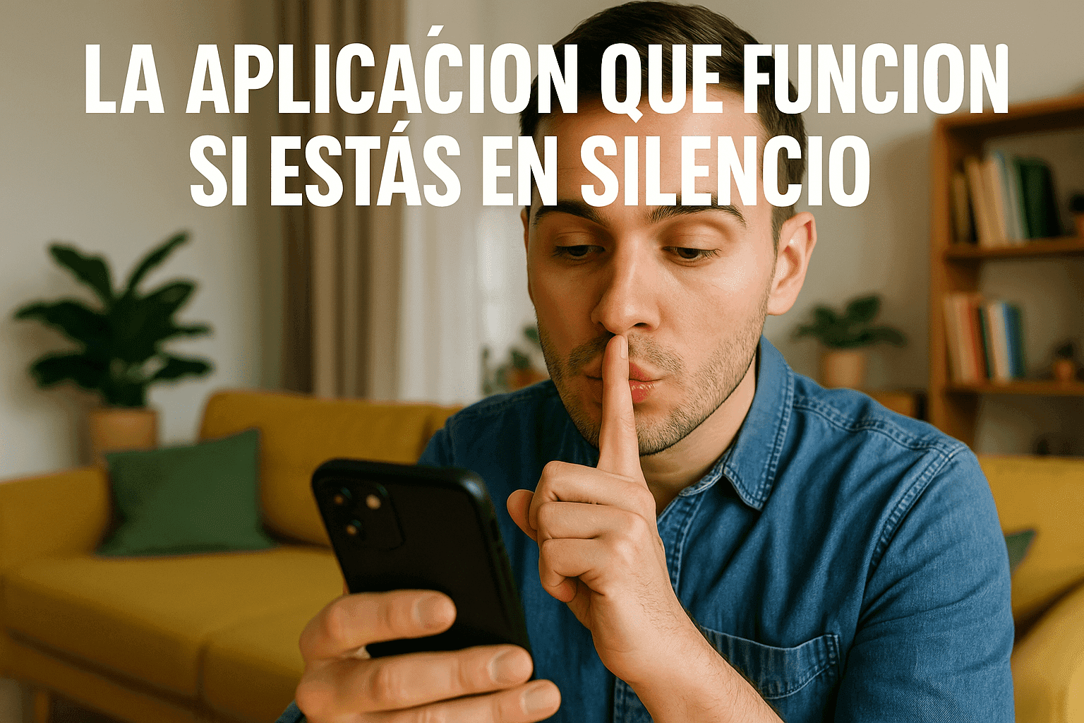 Imagen generada con IA para el artículo La aplicación que solo funciona si estás en silencio