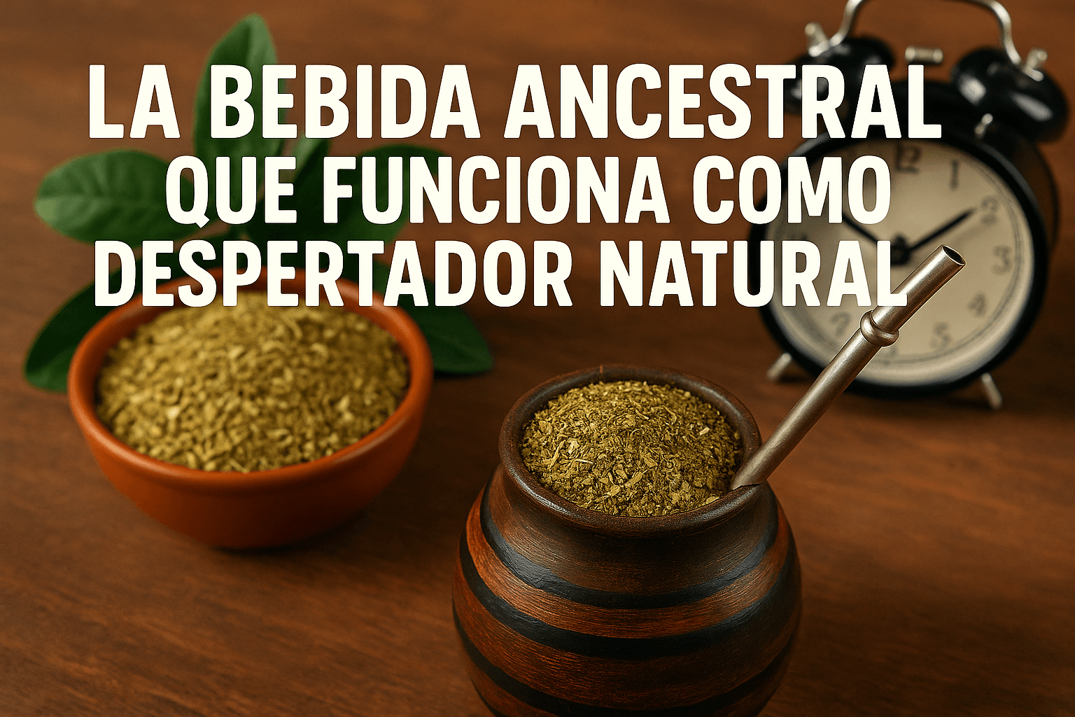 Imagen generada con IA para el artículo La bebida ancestral que funciona como despertador natural