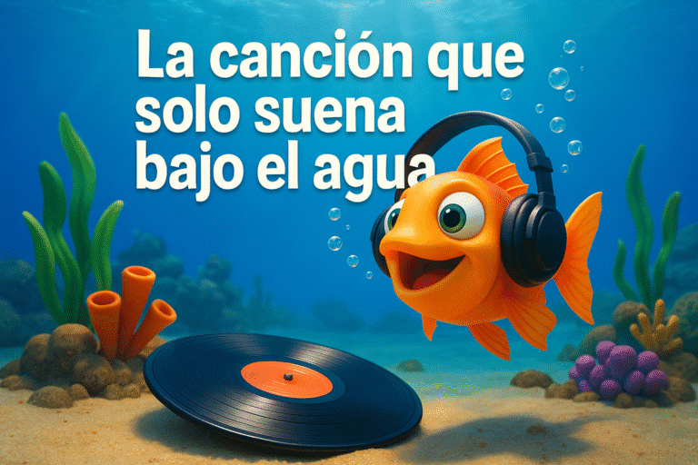 Imagen generada con IA para el artículo La canción que solo suena bajo el agua