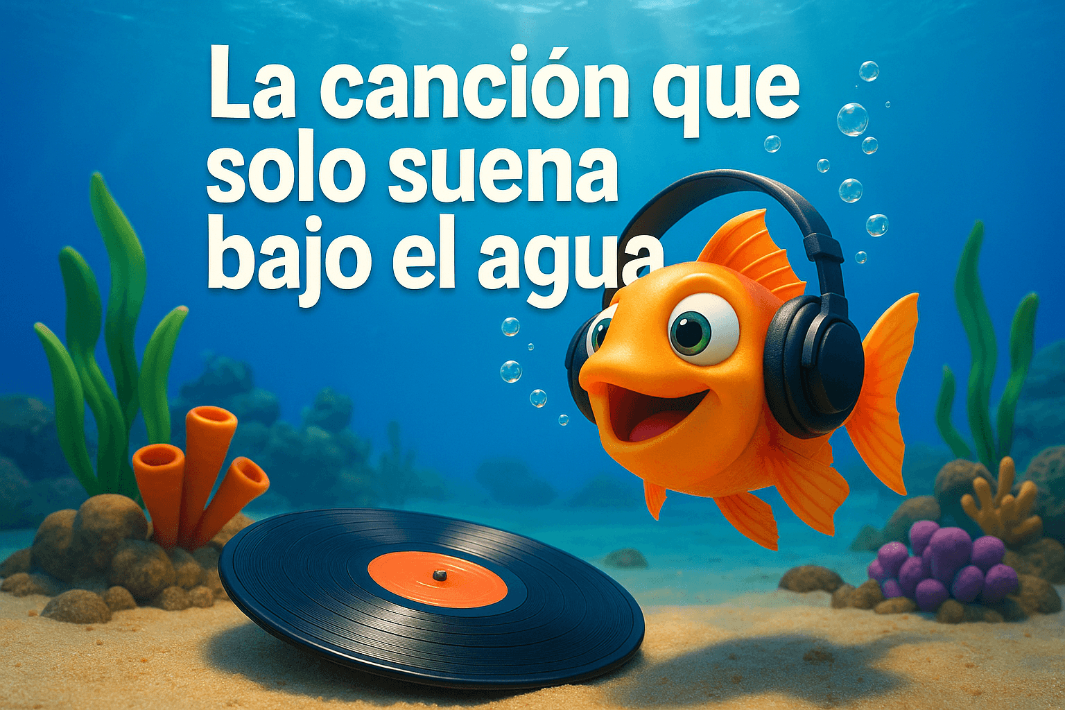 Imagen generada con IA para el artículo La canción que solo suena bajo el agua