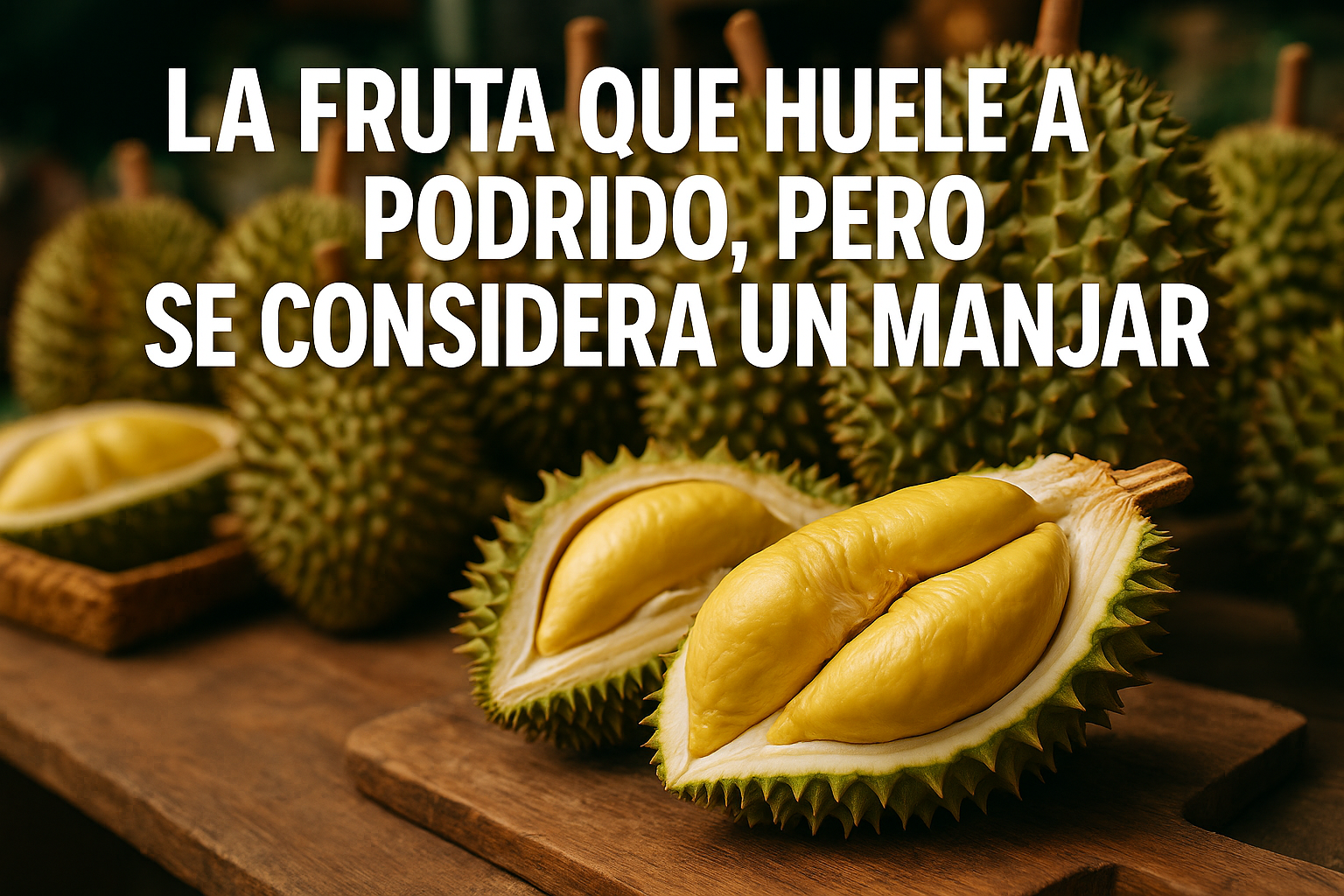 Imagen generada con IA para el artículo La fruta que huele a podrido, pero se considera un manjar
