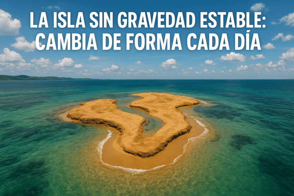 La isla sin gravedad estable: cambia de forma cada día 1 Imagen generada con IA para el artículo La isla sin gravedad estable: cambia de forma cada día