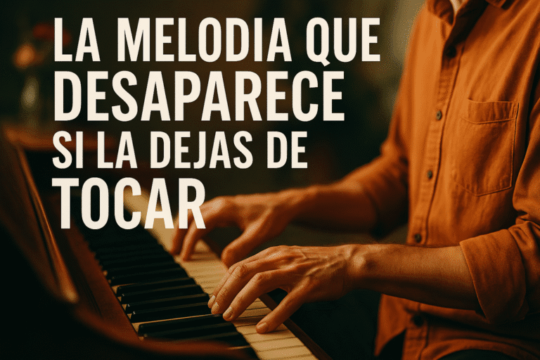 Imagen generada con IA para el artículo La melodía que desaparece si la dejas de tocar